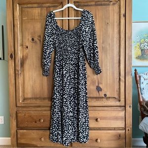 HM BLACK FLORAL DRESS